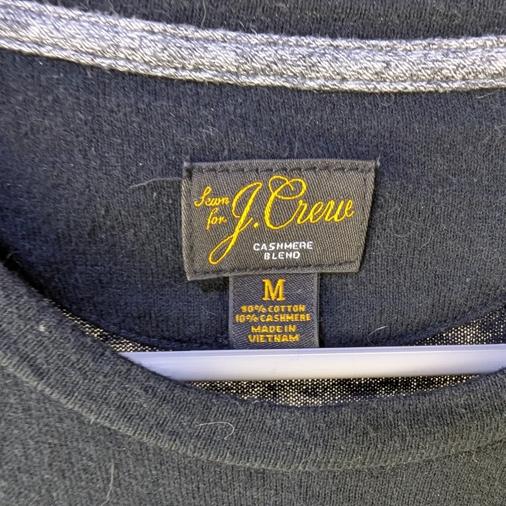 J.crew cashmere‎ blend size medium long sleeve t-shirt black.